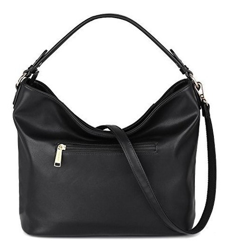 Coofit Bolsos Y Bolsos Negros Cartera De Cuero Pu Bolso Hobo
