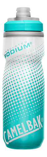 Botella deportiva Camelbak Podium Chill de 620 ml, color azul-blanco