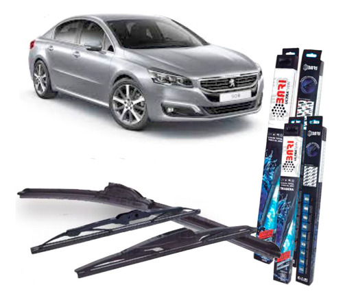 Kit 3 Escobilla Aerodinámica P/ Peugeot 508 2014 /  3u