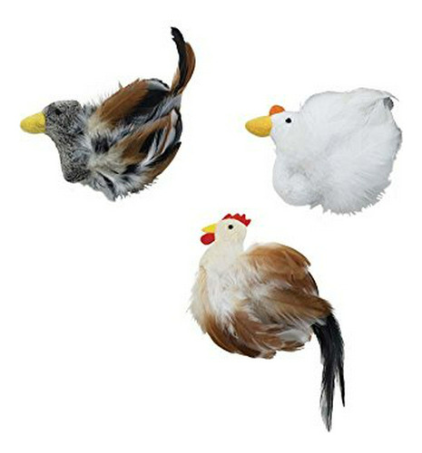 Juguete - Ethical Pet 3 Pack Birds Of A Feather Cat Toys, As