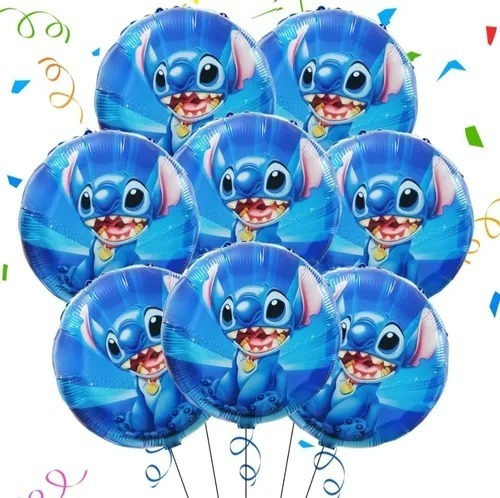 Globos Stitch 8 Piezas Para Decoración