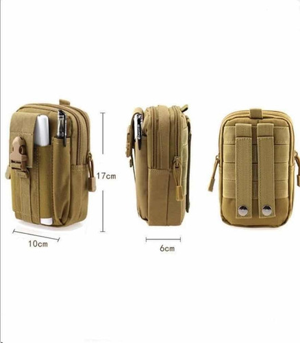 Imagen 7 de 10 de Bolsa Táctica Militar Para Celular Cámara Multiusos Cruzada