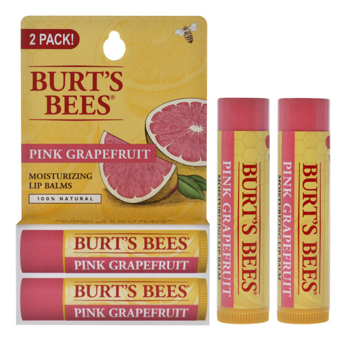 Bálsamo Labial Hidratante Burts Bees Con Pomelo Rosa, Paquet