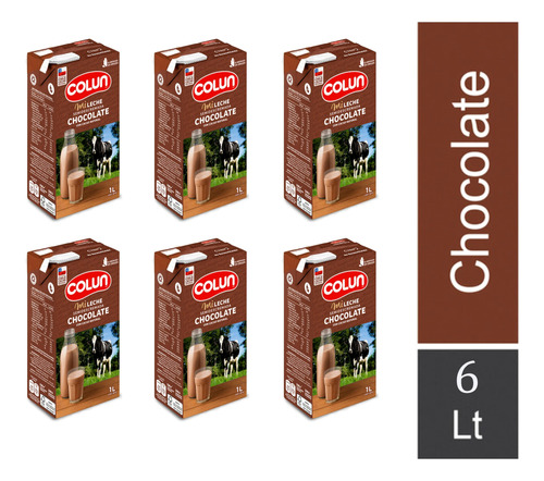 Leche Chocolate 1lt Colun, Sabroso Pack 6