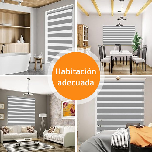Persiana Doble Capa Zebra 100x200 Cm Enrollable
