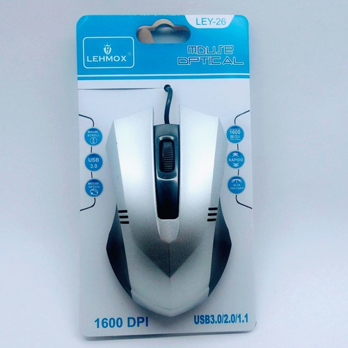 Lehmox Mouse Optical 1600dpi Usb 3.0/2.0/1.1 Alta Precisão