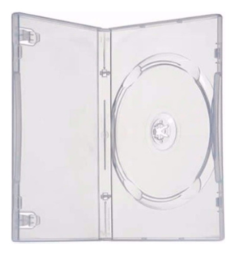 X 100  Estuche De Dvd Cd 1 Disco Caja 14mm Transparente A1