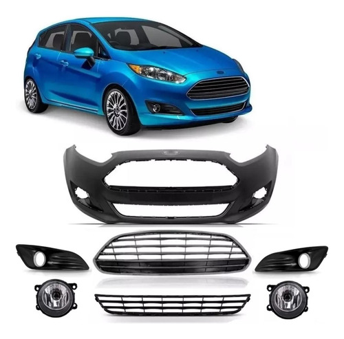 Parachoque Dianteiro Completo New Fiesta Hatch 2014 2015 16