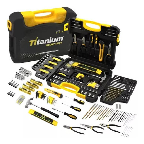 Kit de ferramentas combinadas de 300 peças Titanium 05495, preto/amarelo