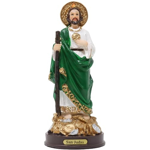 Figurilla Religiosa San Judas Tadeo Con Monedas