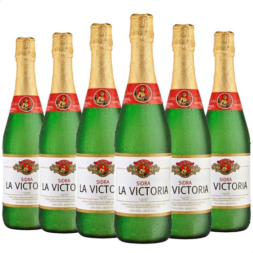 Sidra La Victoria Etiqueta Blanca 720ml X 6 Unidades 