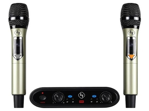 Set Micrófonos Karaoke Hypersound Uhf Inalámbricos.