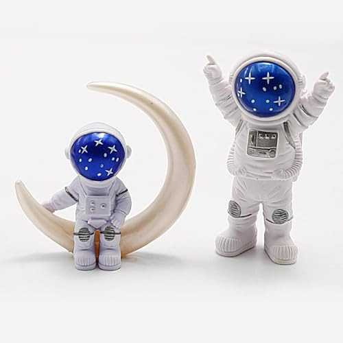 Set 4 Figuras Astronauta Miniatura Decoración Escritorio Tem