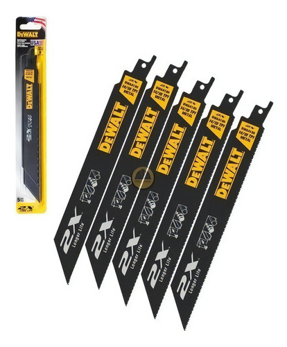 Set 5 Hojas De Sierra Sable Dewalt Dwa4188