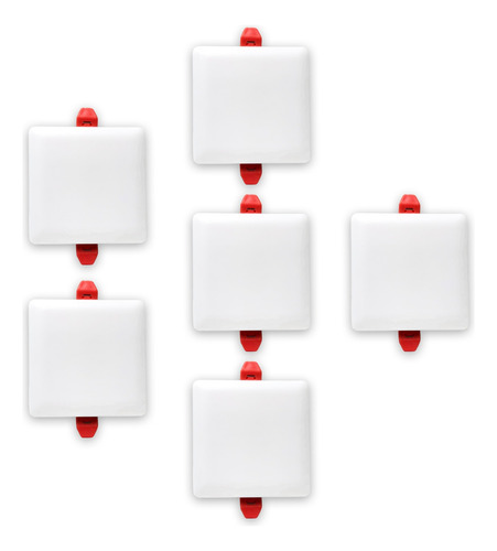 18w Plafon Led Ajustable Empotrar 120mm Luz Cálida 6pcs Blanco