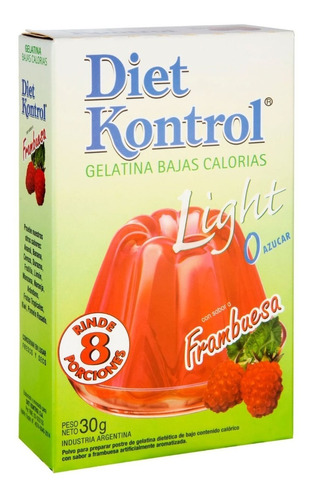 Pack X 6 Gelatina Diet Kontrol Frambuesa X 30 Grs