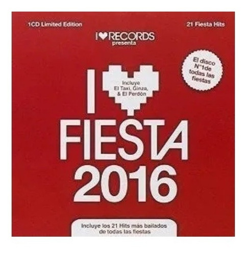 I Love Fiesta 2016 - Cd Promo Difusion - Original!!!