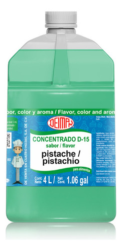 Concentrado Saborizante Sabor Pistache D-15 Deiman 4 L.