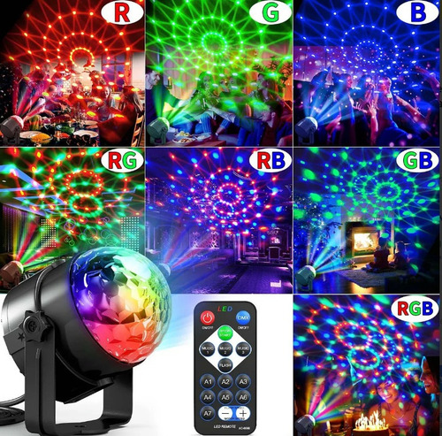 2 X Luces De Escenario Para Discoteca, Bola Mágica Giratoria