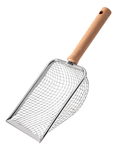 Litter Scooper Pet Sifter Pala Mango Largo Herramienta De