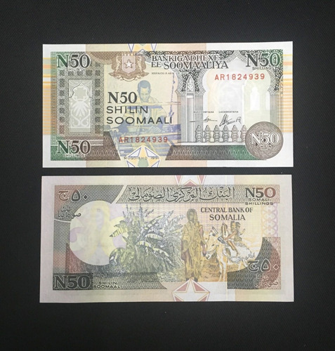 Imagen 2 de 3 de Somalia Año 1991 - Africa - 50 Shillings - Unc