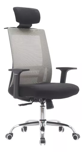 Femmto Silla escritorio oficina postural PC computadora ergonómica negra  con tapizado de cuero sintético