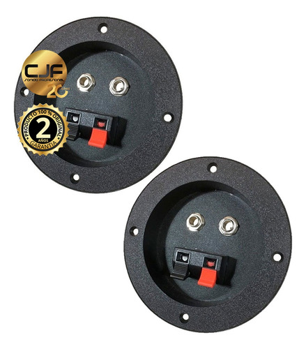 2 Borneras 4¨ Para Bafles 2 Plug 6,3 Y Prensa Cables Cjf