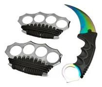 Comprar Manoplas Boxer Táctico Defensa Personal+karambit Hoof Trnsol