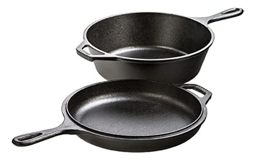 Lodge Lcc3 Pre-seasoned Cast-iron Combo Cooker, 3-quart Color Ver Imagen