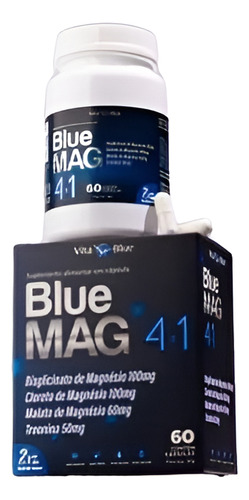 Kit 3 Magnésio Blue Mag Com 180 Cápsulas Tratamento 3 Meses