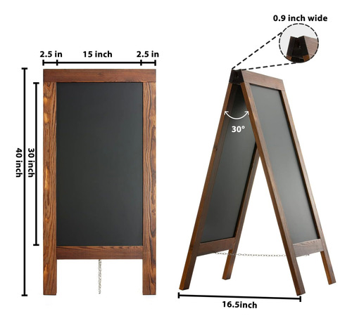 Dahapyboo Sandwich Board 40x20 Pino Sólido Brown Rustic Brow