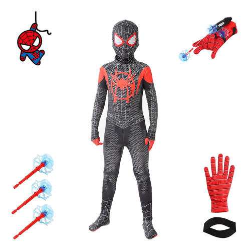 Disfraz De Spiderman Miles Niño Cosplay Anime Para Halloween Cosplay,disfraz Niños Cosplay Ropa Con Máscara Ropa,serie De Superhéroes De Marvel