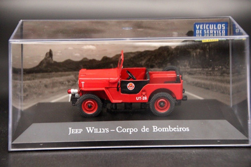 Jeep Willys Bomberos Escala 1:43 Colección Metal Ixo