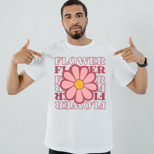 Playera Casual Flower Unisex - Estilo Floral Y Confortable