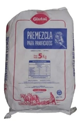 Premezcla Panificados 5 Kgs. Sin Tacc Glutal Libre De Gluten