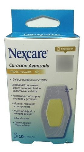 Parche Curita Nexcare Hidrocolide Impermeable 10 Unidades