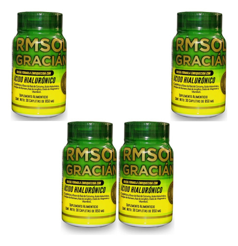 Rmsol Cuarteto Natural 120 Tabs Con Acido Hialurónico 30x4 Sabor Sin Sabor