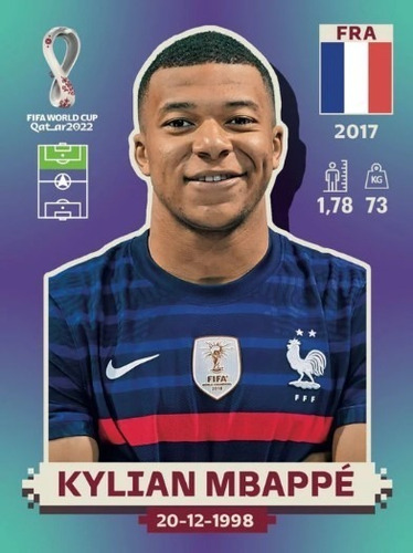 Album Mundial 2022 Lamina Kylian Mbappe Fra 19