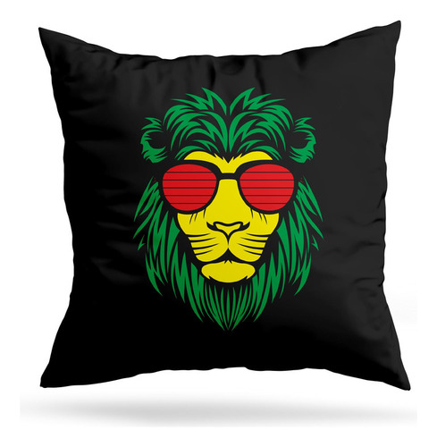 Cojin Deco Leon Rasta (d1502 Boleto.store)