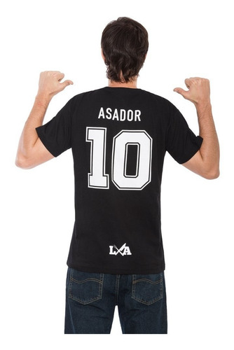 Imagen 2 de 4 de Remera Aldodon Locos X El Asado Ponete La 10 Parrilla Asador