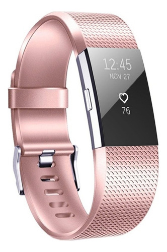 Correa De Reloj Metálica A Cuadros Para Fitbit Charge 2 (dor