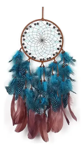 Atrapasueños Hecho A Mano Con Plumas Y Perlas - Diámetro 16.5 Cm, Decoración De Pared Para Dormitorio, Regalo Artesanal