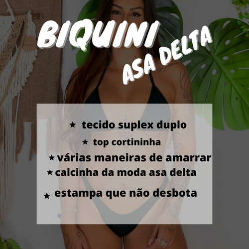 Imagem 6 de 9 de Biquini Asa Delta Cortininha Praia Blogueira