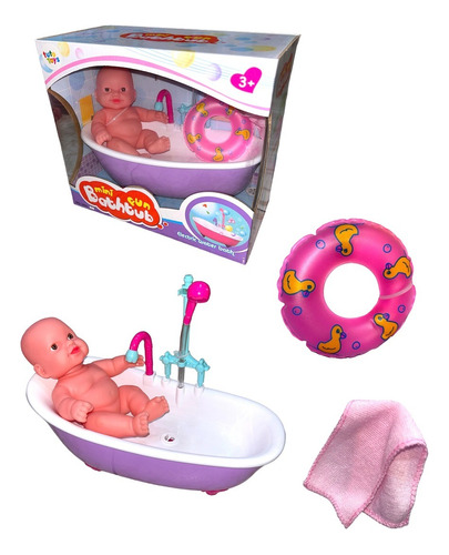 Bañera Real Para Bebés  Juguete Con Detalles Encantadores