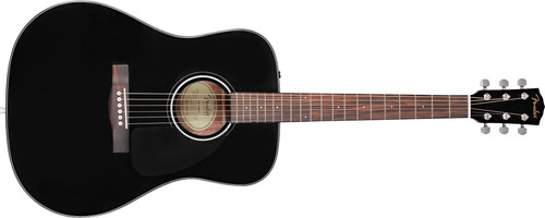 Guitarra Acústica Fender Cd-60 Dread V3 Blk, Con Estuche Color Black Orientación de la mano Diestro