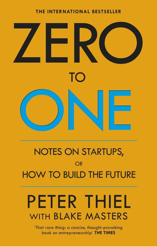 Libro Zero To One - Peter Thiel - Marcalibros