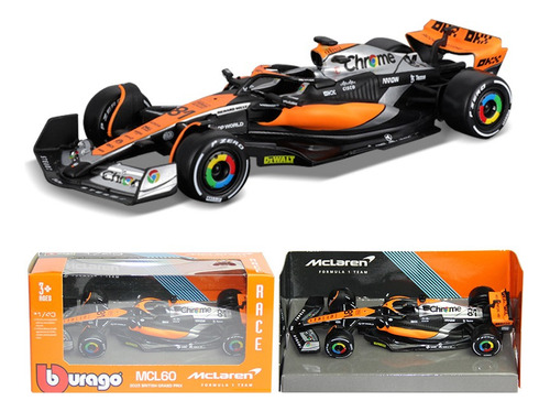 Burago 1:43 2023 F1 Para Mclaren Mcl60 Oscar Piastri Modelo