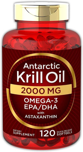 Krill Oil 2000mg 120 Capsulas + Omega 3 