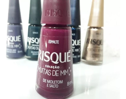 esmalte risque de moletom e salto alto