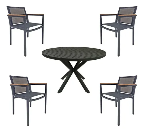 comprar Jogo Conjunto De Mesa 90cm Ripada 4 Cadeiras